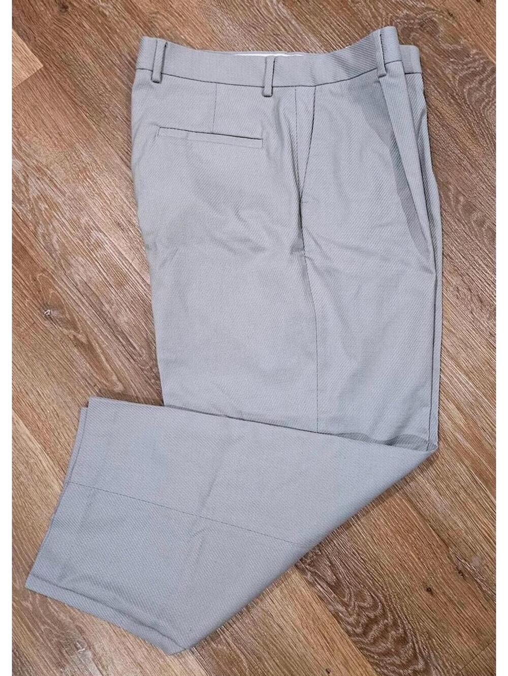 Nordstroms TopMan Men's Gray Pleat Front Chino Pants 34 x 32